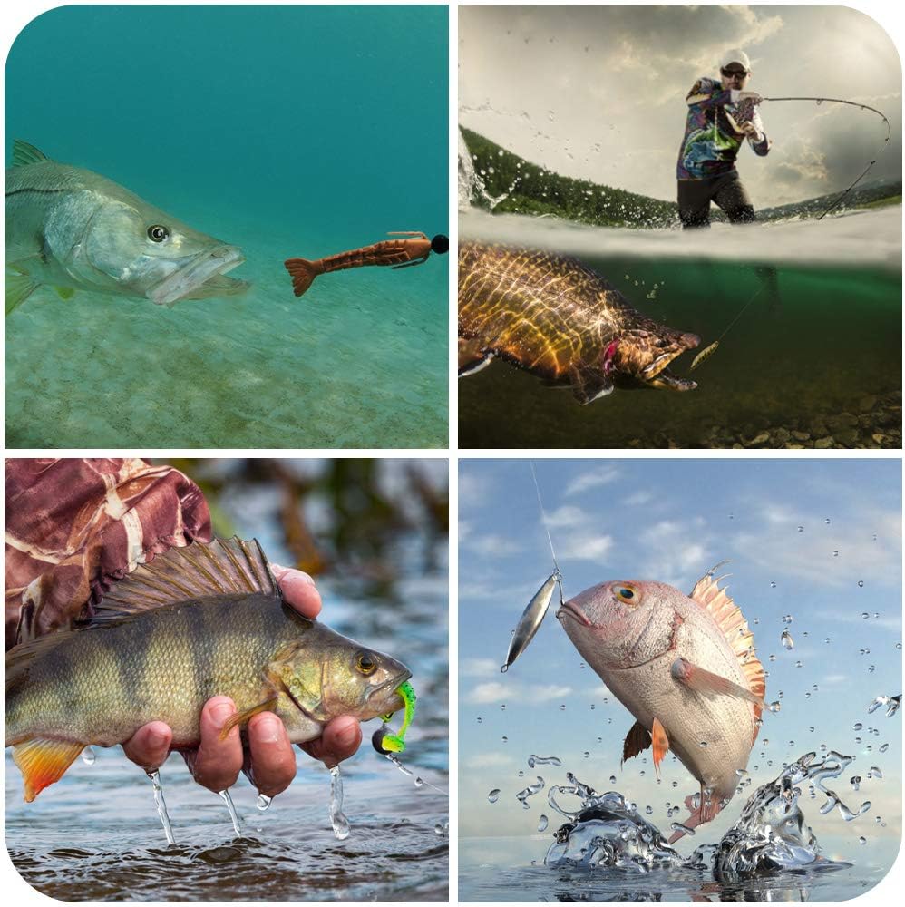 Fishing Lures Kit for Freshwater Bait Tackle Kit for Bass Trout Salmon Fishing Accessories Tackle Box Including Spoon Lures Soft Plastic Worms - Image 7